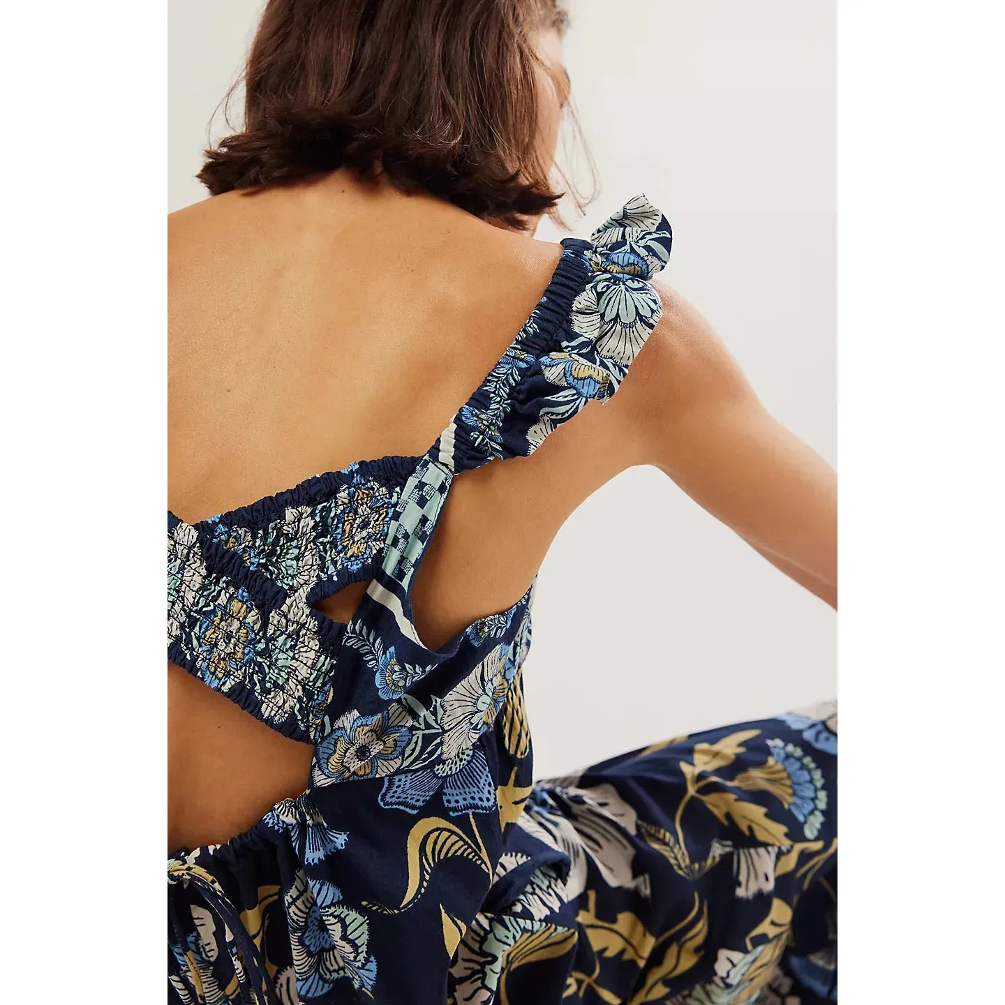 Free People Bali Albright Jumpsuit in Navy Combo