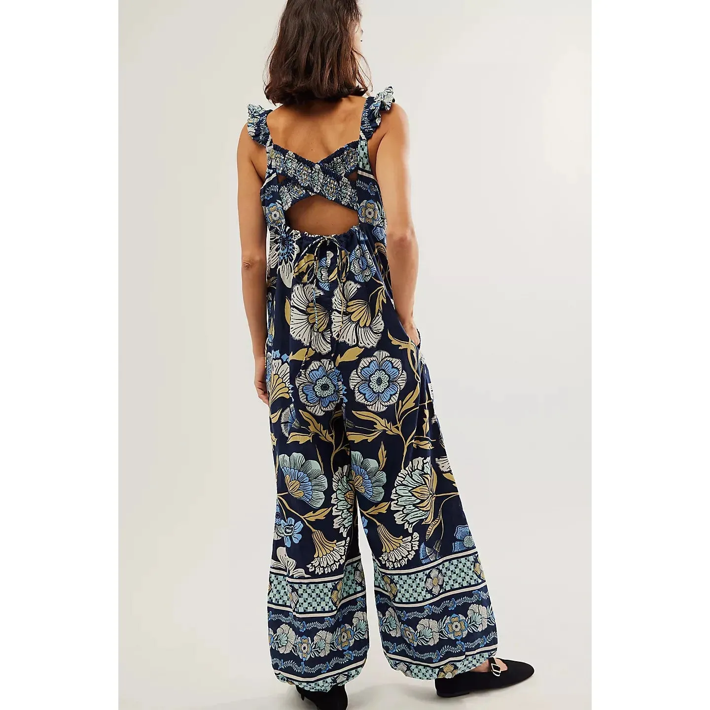 Free People Bali Albright Jumpsuit in Navy Combo