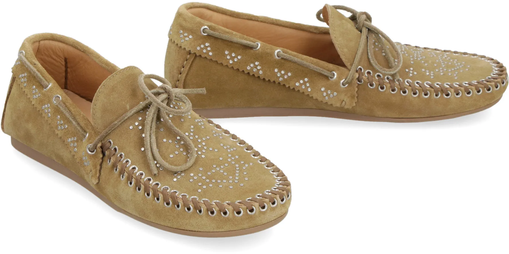 Freen studded suede loafers