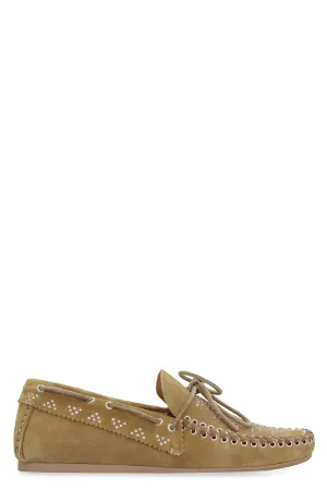 Freen studded suede loafers