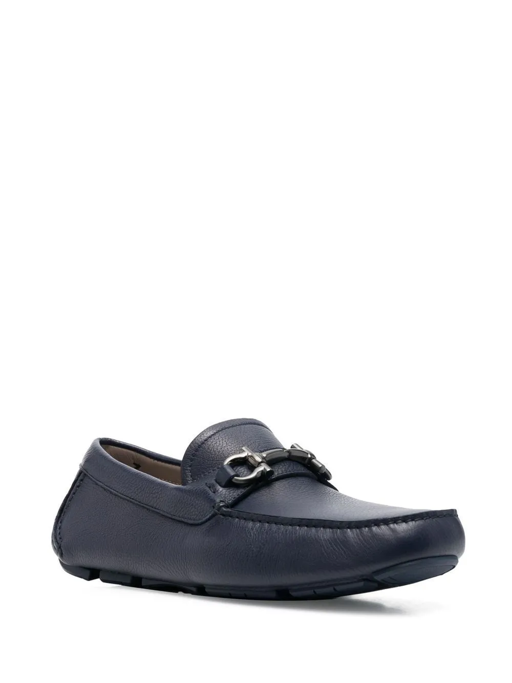 Gancini leather loafers