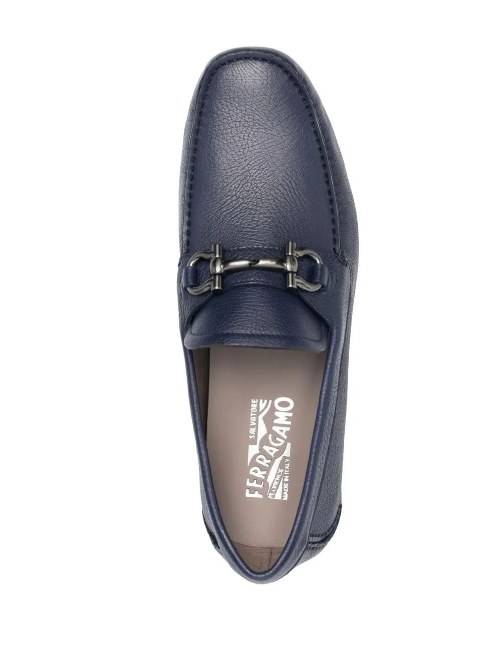 Gancini leather loafers