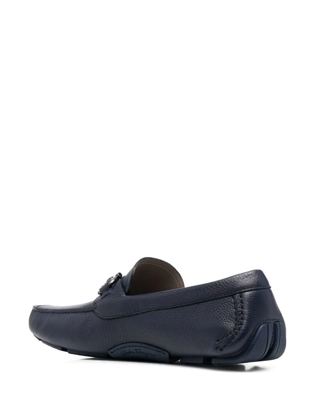 Gancini leather loafers