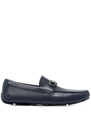 Gancini leather loafers