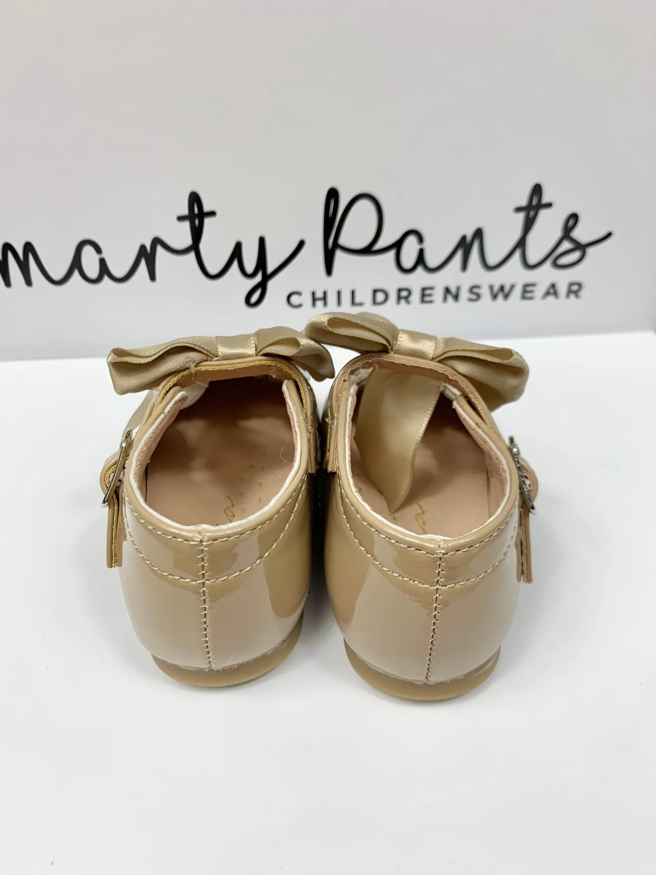 Girls Camel 'Kylie' Bow Shoes
