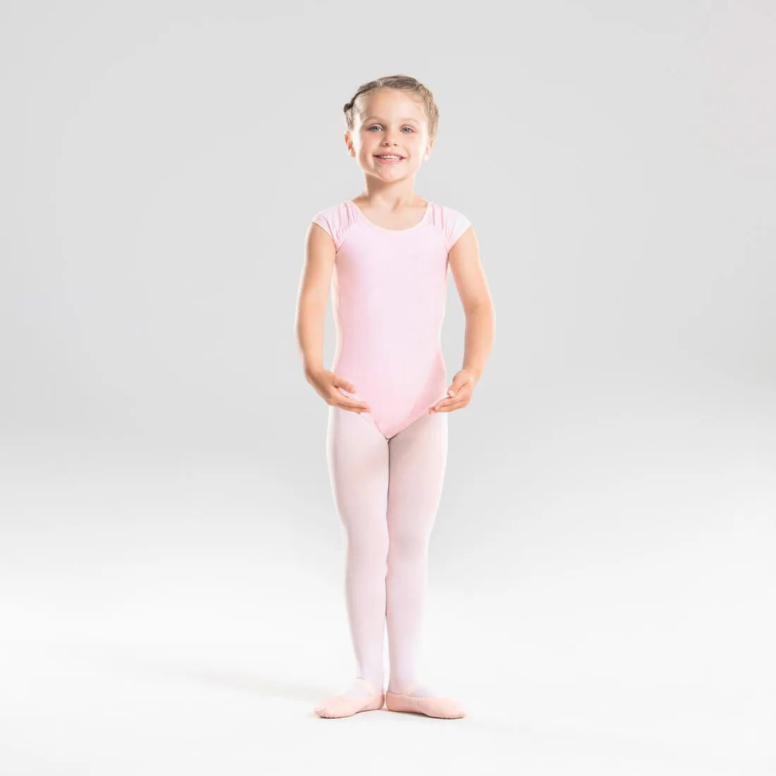Girls' Short-Sleeved Ballet Leotard