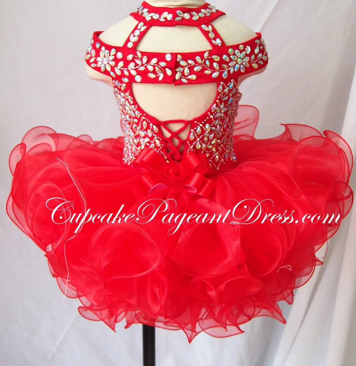 Glitz AB Beaded Bodice Infant/toddler/baby/children/kids Girl's Pageant Dress