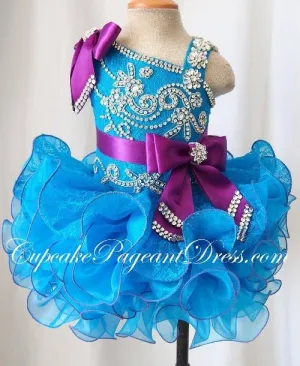 Glitz One Shoulder Infant/toddler/baby/children/kids Girl's Pageant Dress