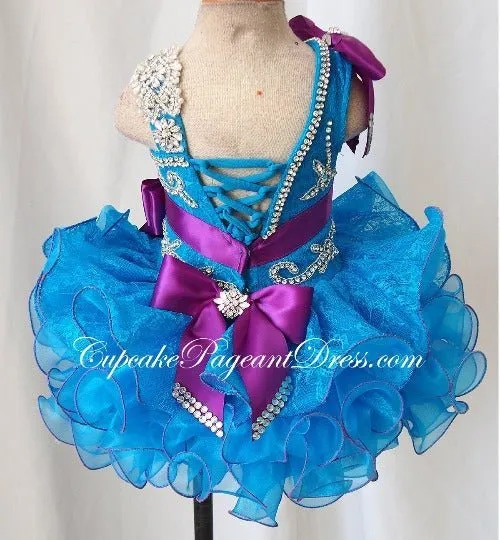 Glitz One Shoulder Infant/toddler/baby/children/kids Girl's Pageant Dress