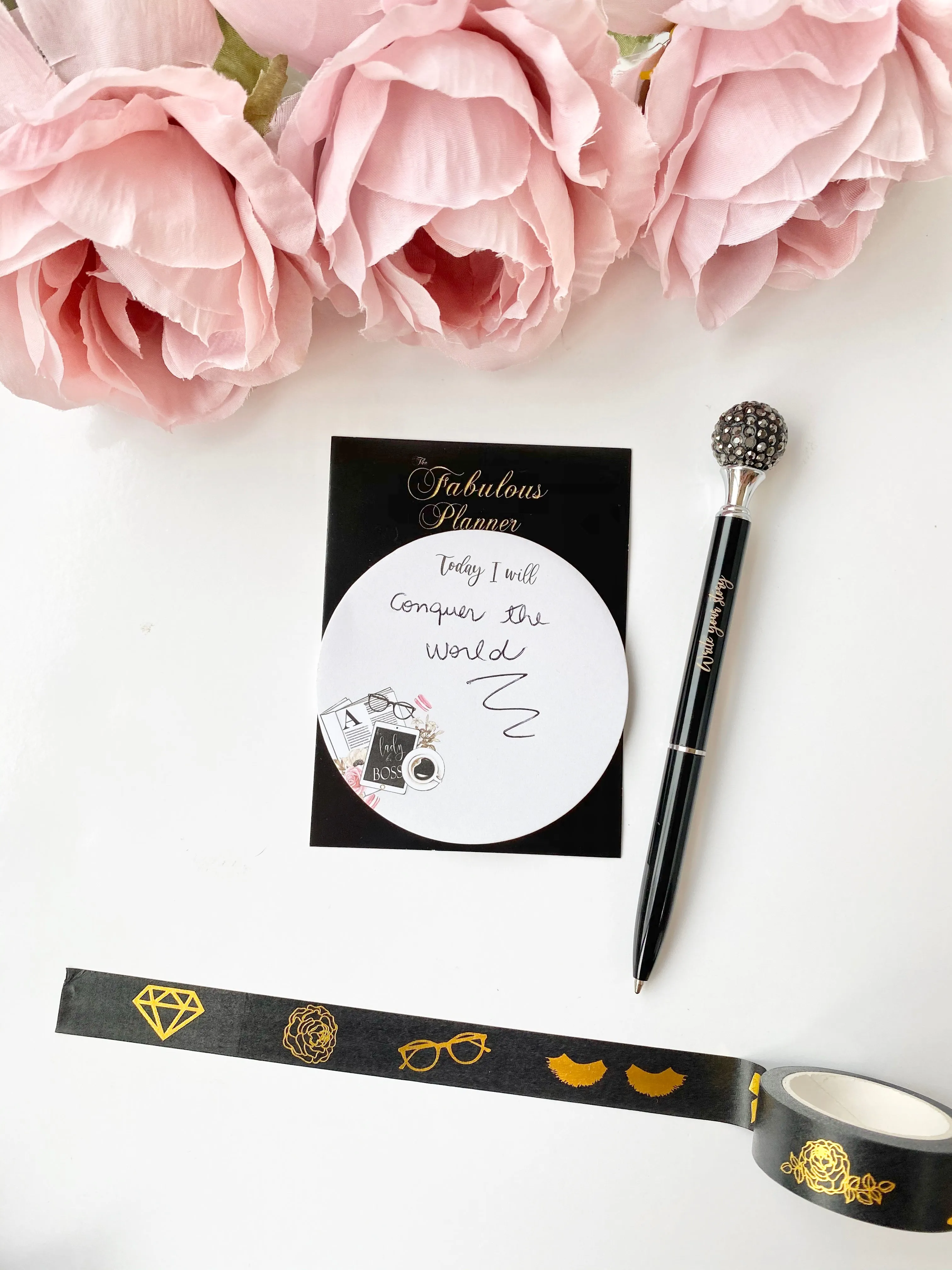 Goal Digger Black and Gold Foil Tape