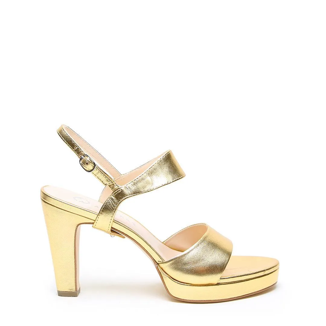 Gold Lo Platform   Elsie Strap