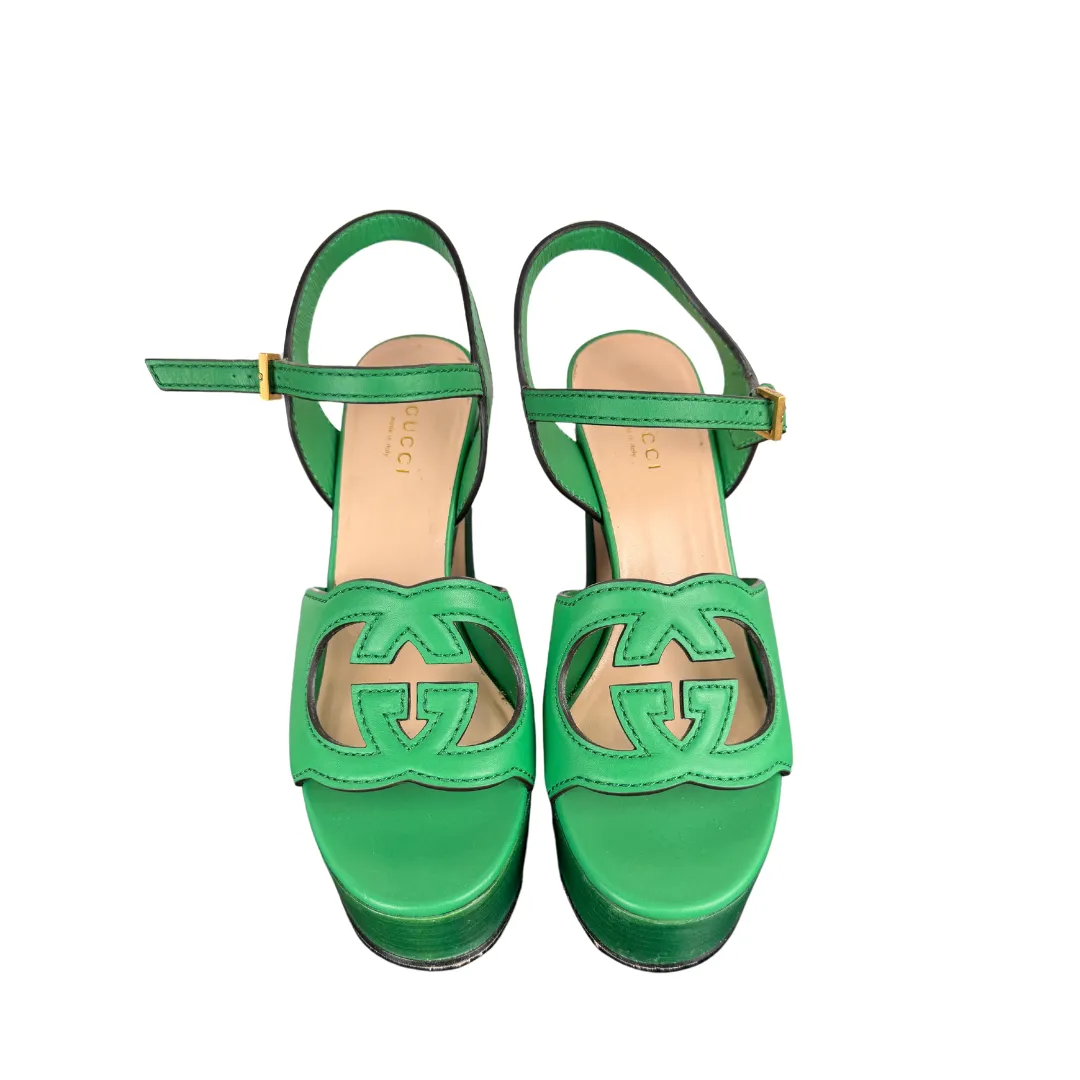Gucci Interlocking G Platform Sandals - Size 37