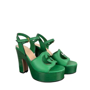 Gucci Interlocking G Platform Sandals - Size 37