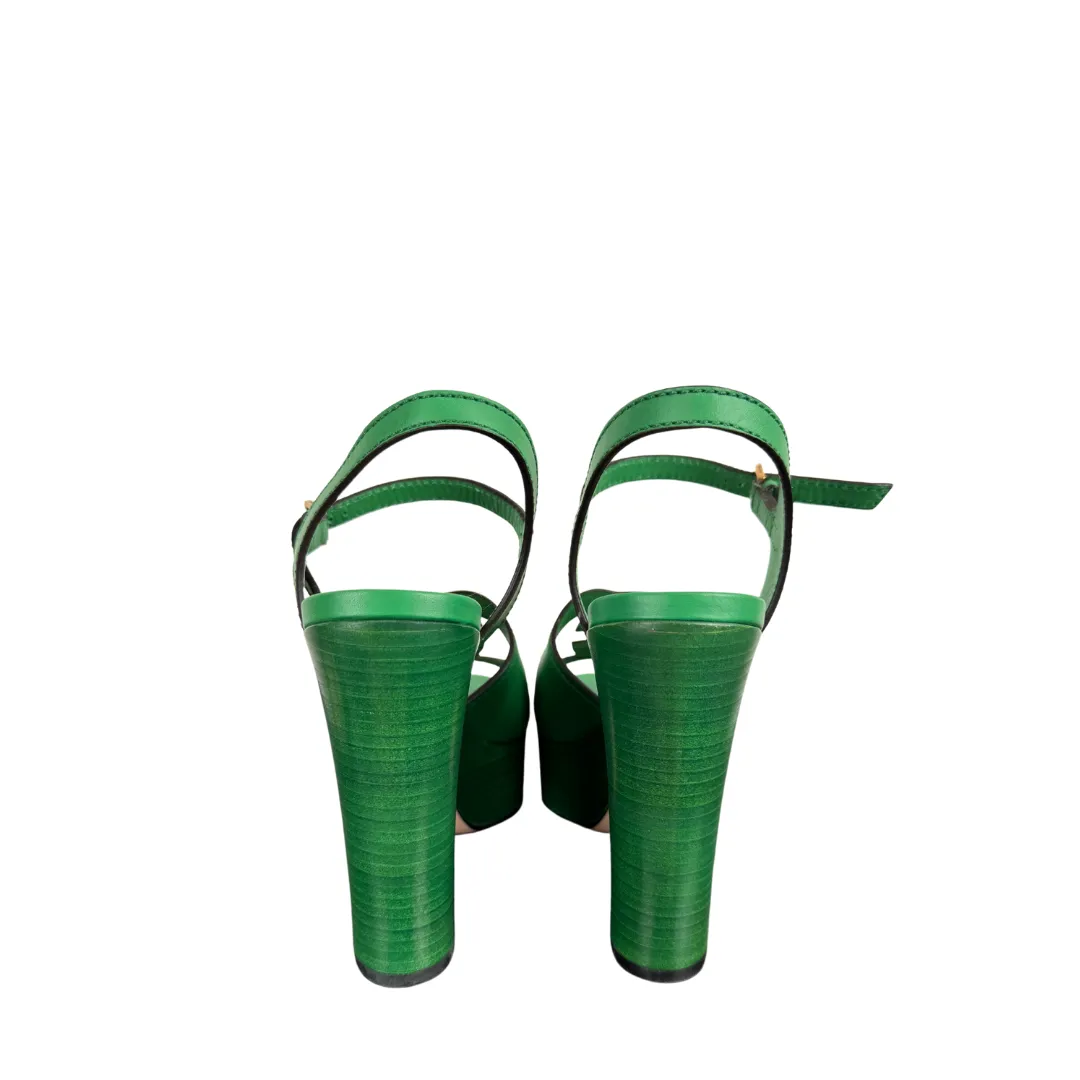 Gucci Interlocking G Platform Sandals - Size 37