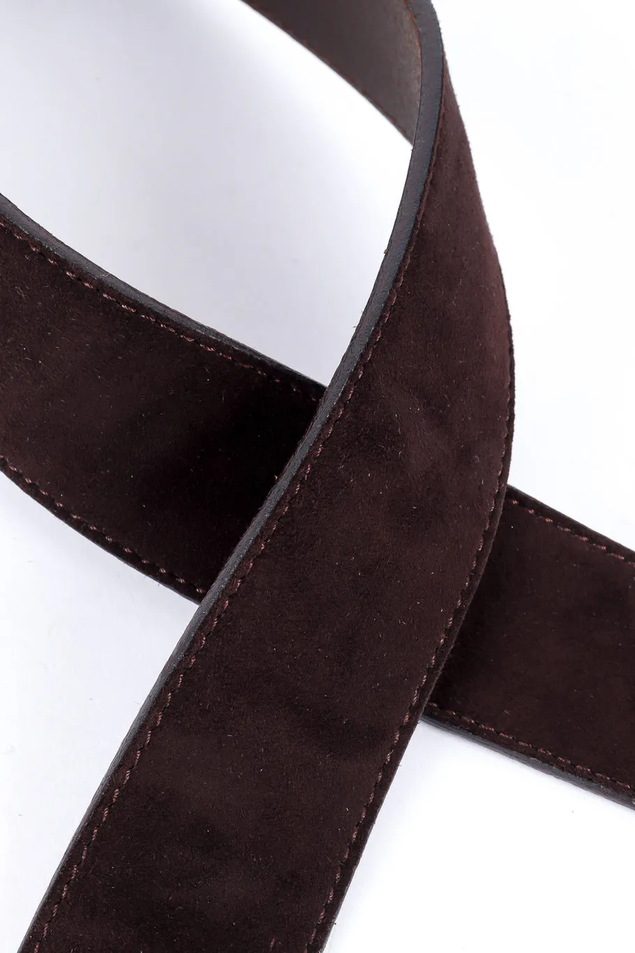 Hammered Swirl Suede Belt
