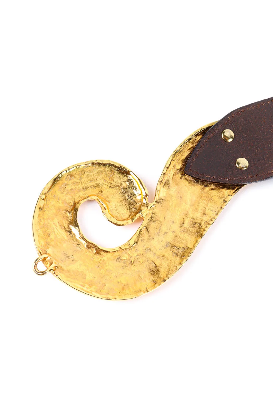 Hammered Swirl Suede Belt