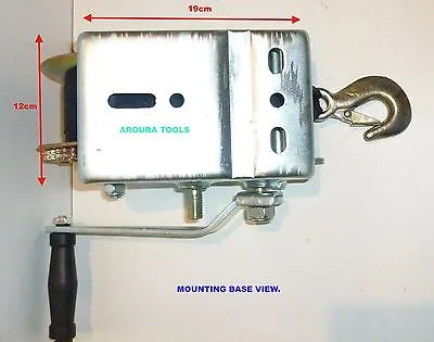 HAND WINCH, BOAT WINCH - 2000LB LOAD -WEBBING STRAP TYPE - N.I.B.