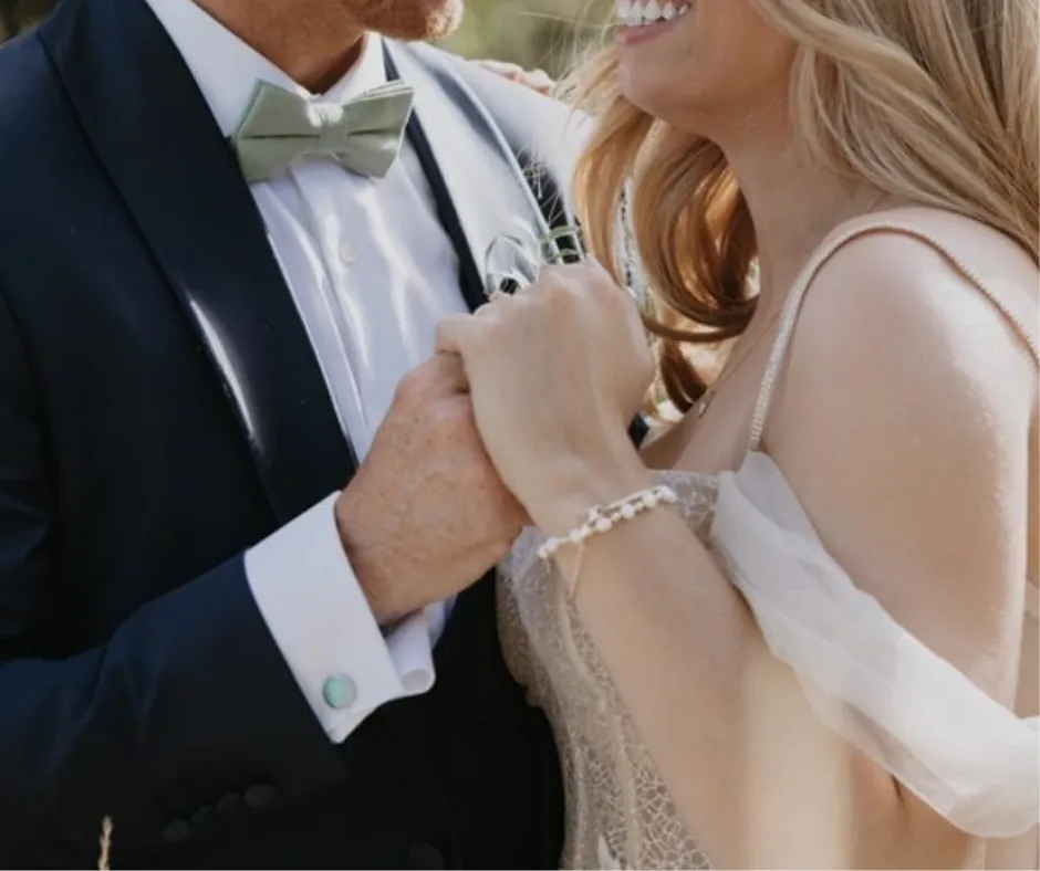 Harrison Sage Green Adult Cotton Bow Tie, Pocket Square and Navy Blue Polka Dot Braces Set