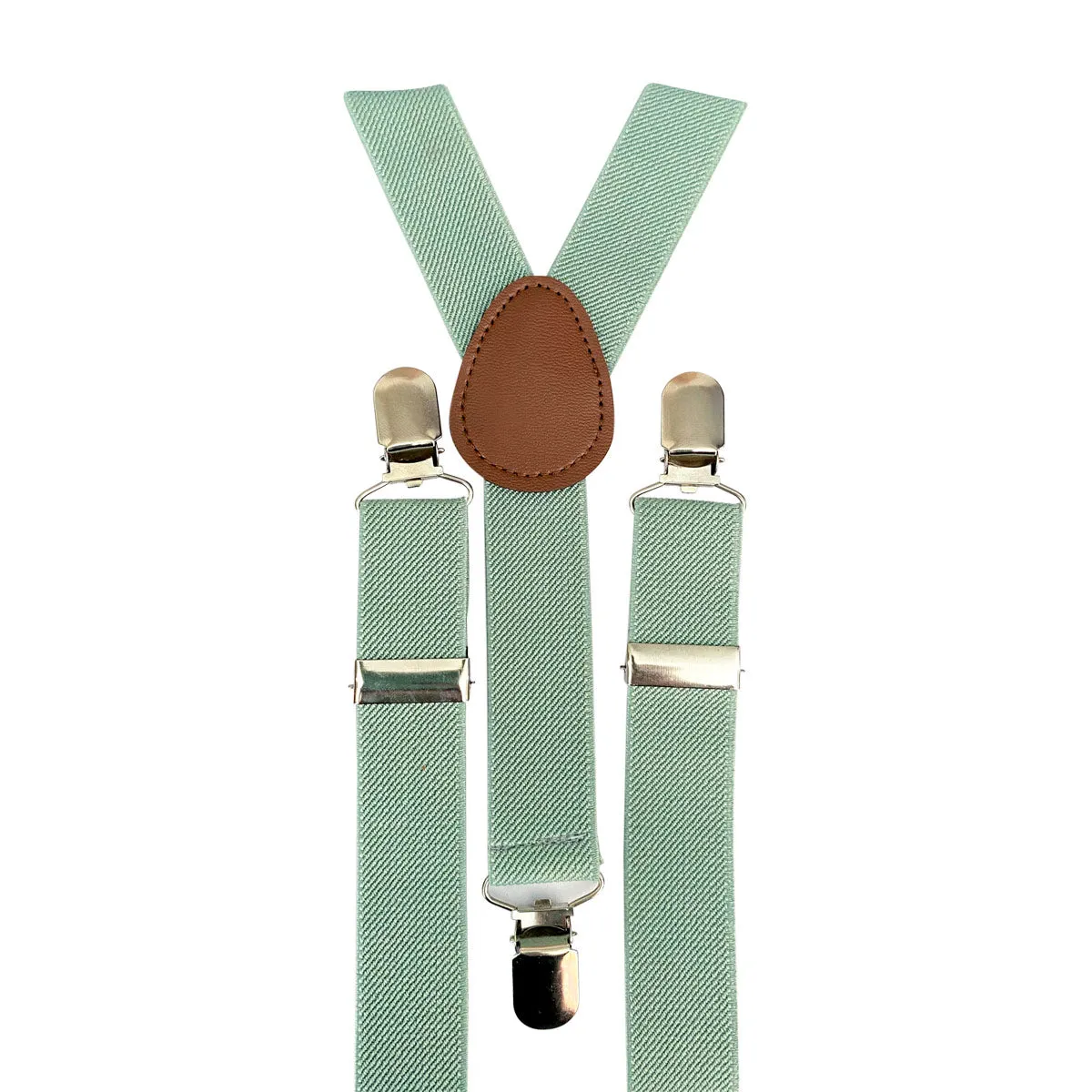 Harrison Sage Green Boy’s Bow Tie and Eucalyptus Braces Set