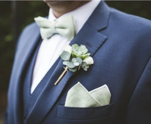 Harrison Sage Green Cotton Blend Pocket Square