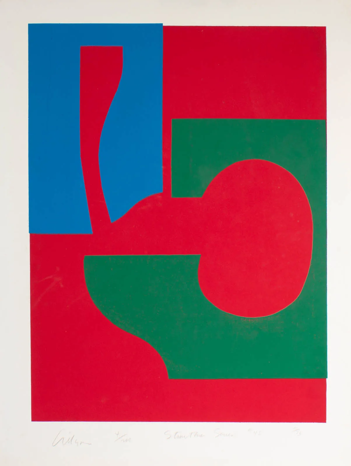 Harry Hilson Signed 1973 “Structure Series #45” Abstract Serigraph Print