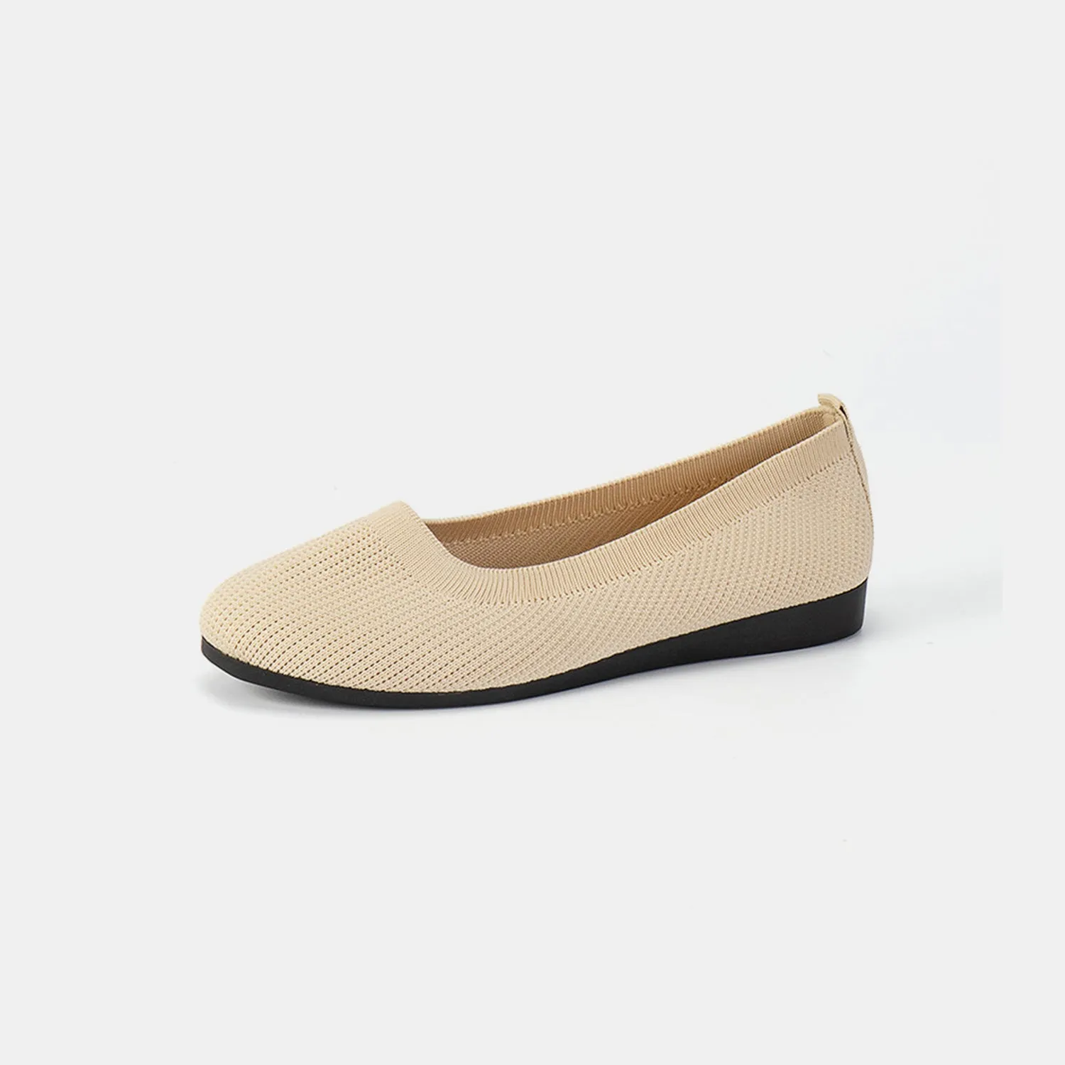 Hazel Blues® |  Round Toe Knit Ballet Flats