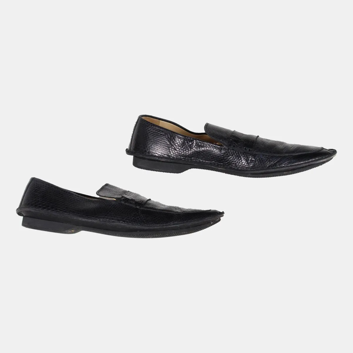 Helmut Lang Lizard embossed Loafers
