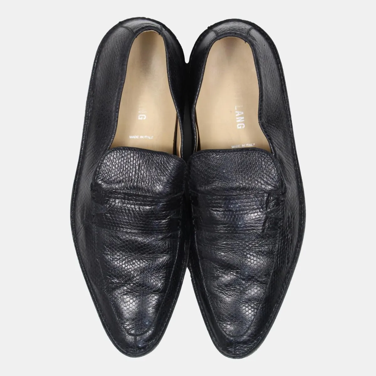 Helmut Lang Lizard embossed Loafers