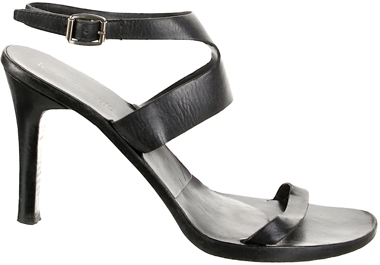 Helmut Lang NY. Black Leather Sandals 38