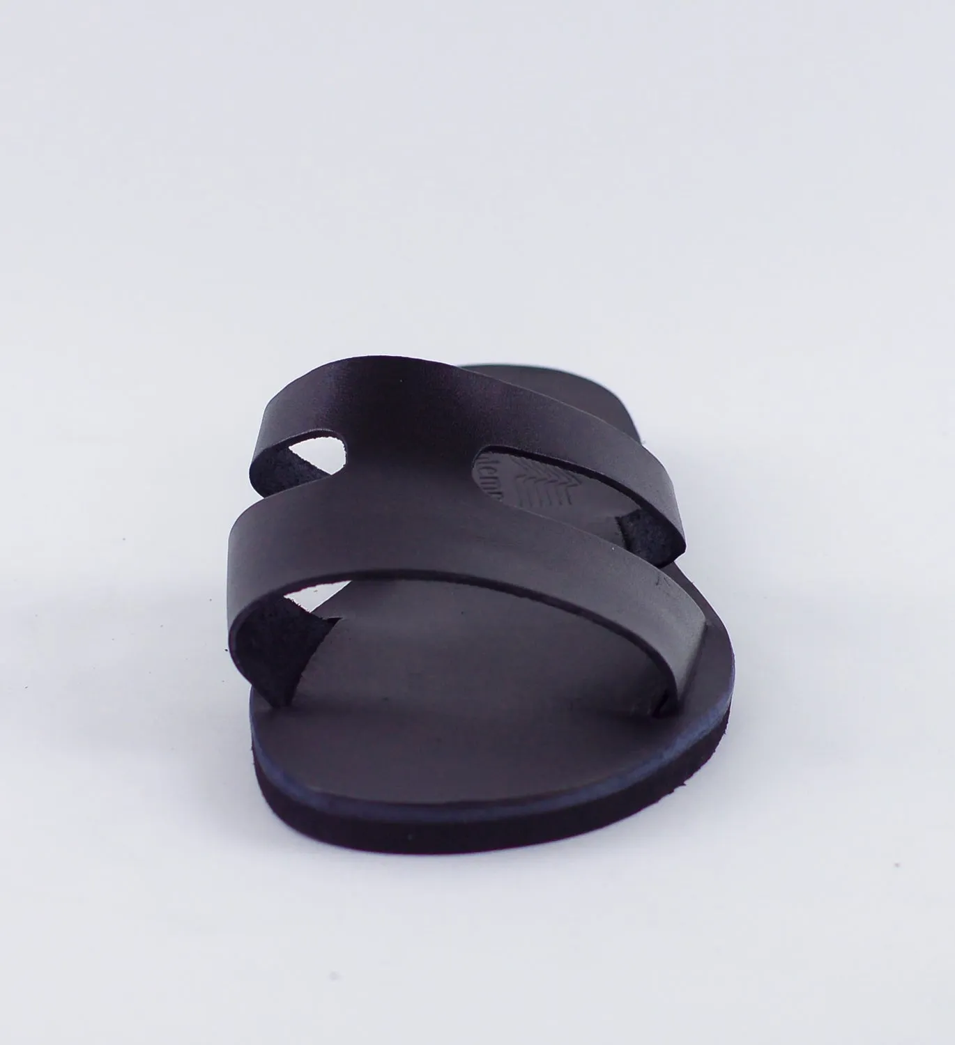 HERA BLACK LEATHER SANDALS