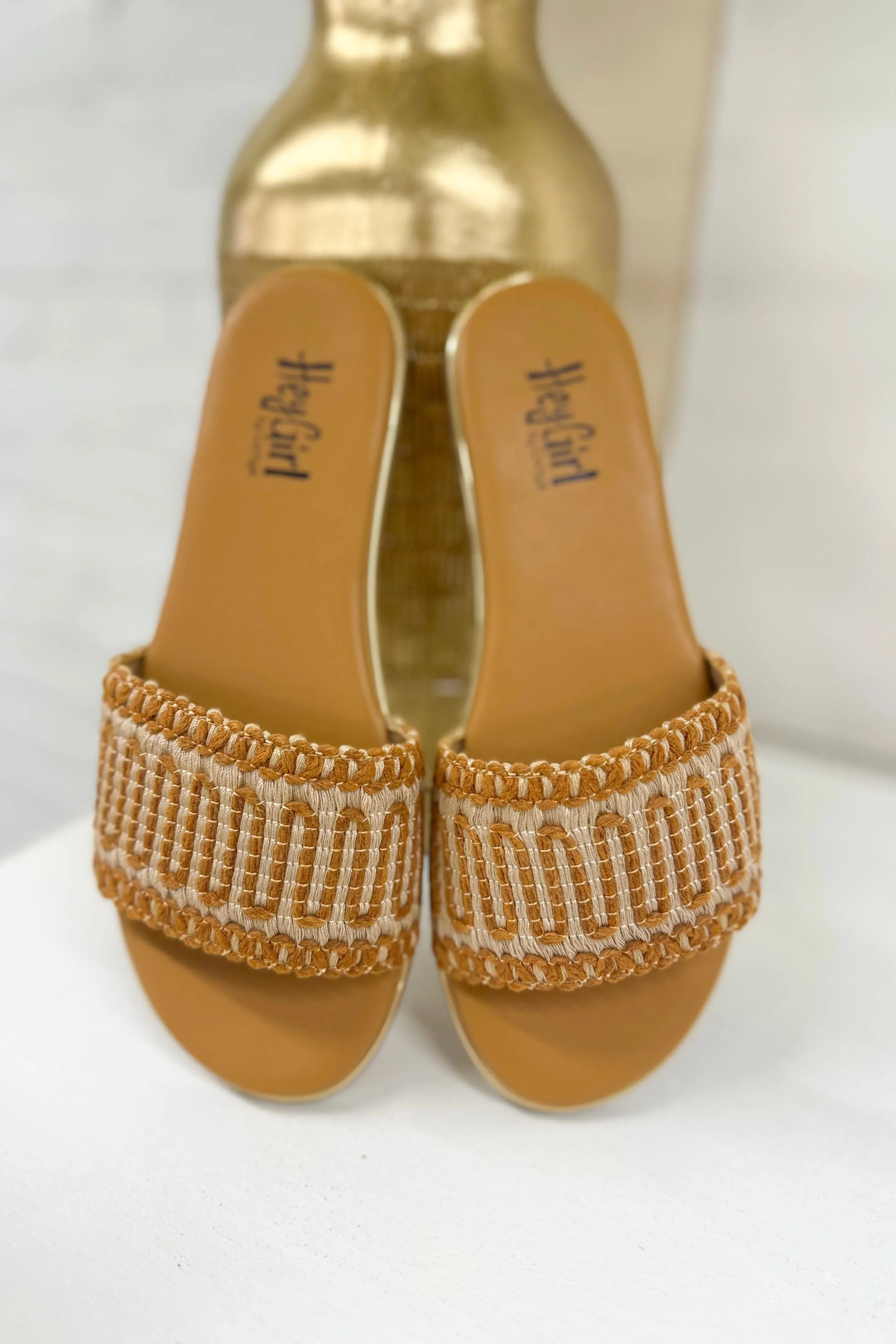 Here for a Good Time Flat Sandals Tan
