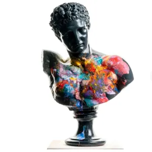 Hermes Abstract Colorful Paints Bust Statute