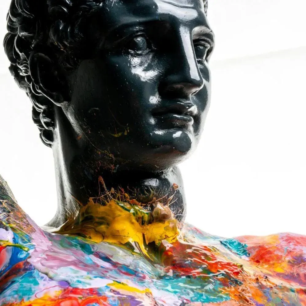 Hermes Abstract Colorful Paints Bust Statute