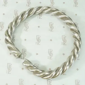 High Grade Silver Open "D" Bangle Bracelet