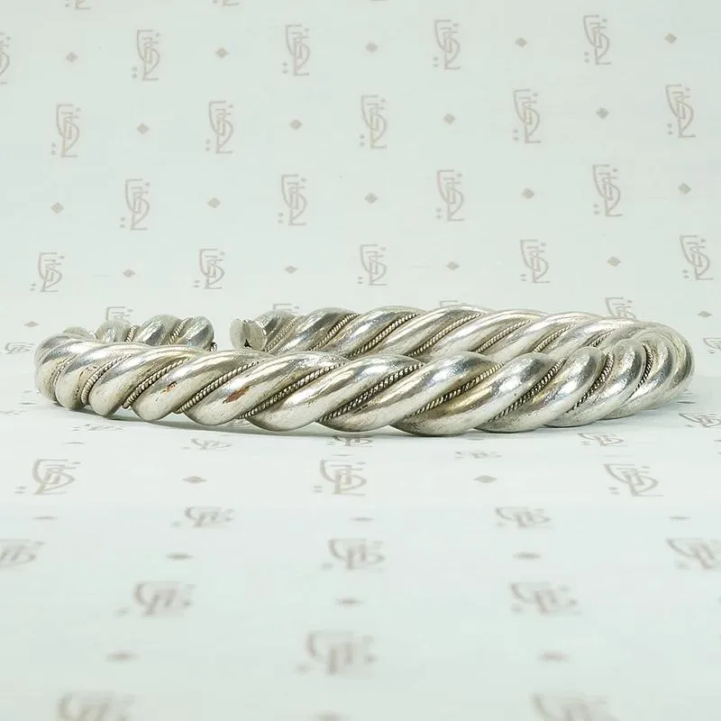 High Grade Silver Open "D" Bangle Bracelet
