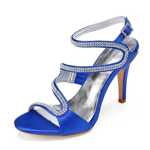 High Heels Crystals Wedding Sandals Open Toe