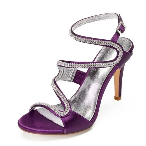 High Heels Crystals Wedding Sandals Open Toe