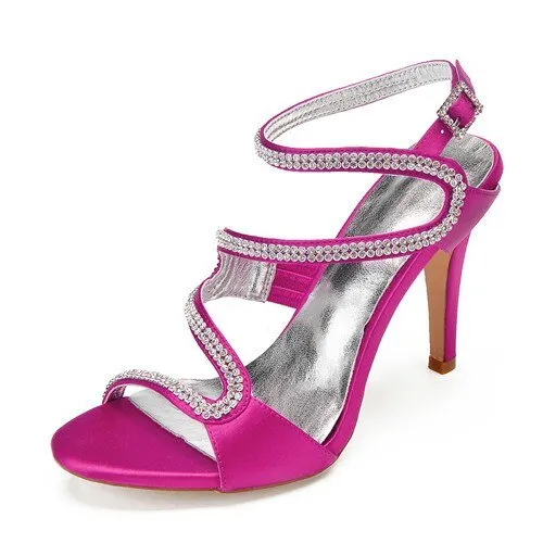 High Heels Crystals Wedding Sandals Open Toe