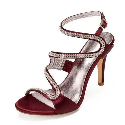 High Heels Crystals Wedding Sandals Open Toe