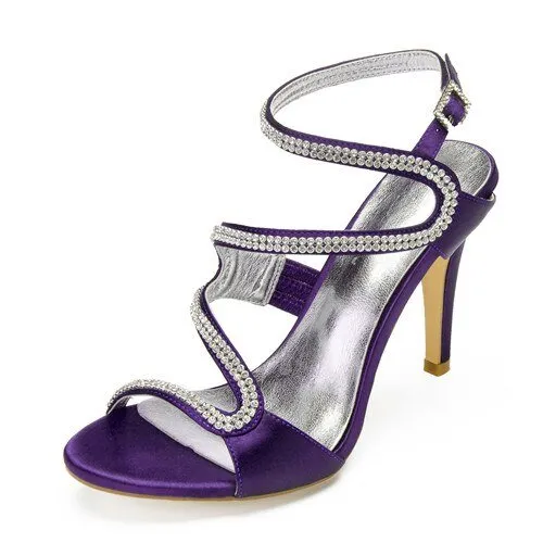 High Heels Crystals Wedding Sandals Open Toe
