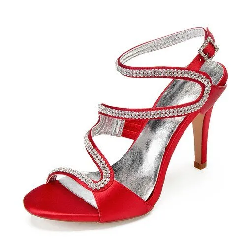 High Heels Crystals Wedding Sandals Open Toe
