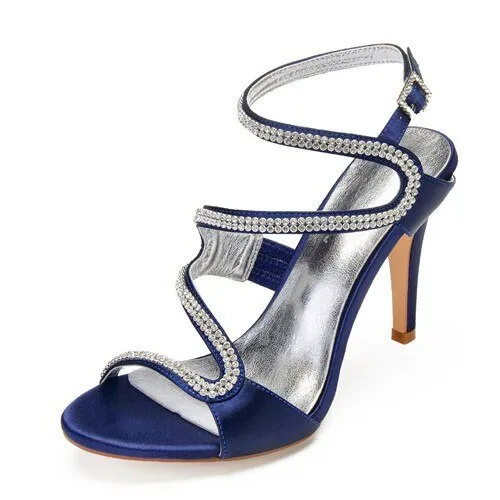 High Heels Crystals Wedding Sandals Open Toe