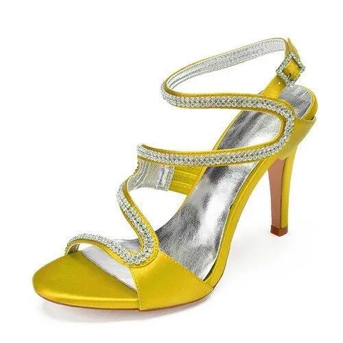 High Heels Crystals Wedding Sandals Open Toe