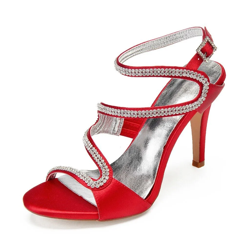 High Heels Crystals Wedding Sandals Open Toe