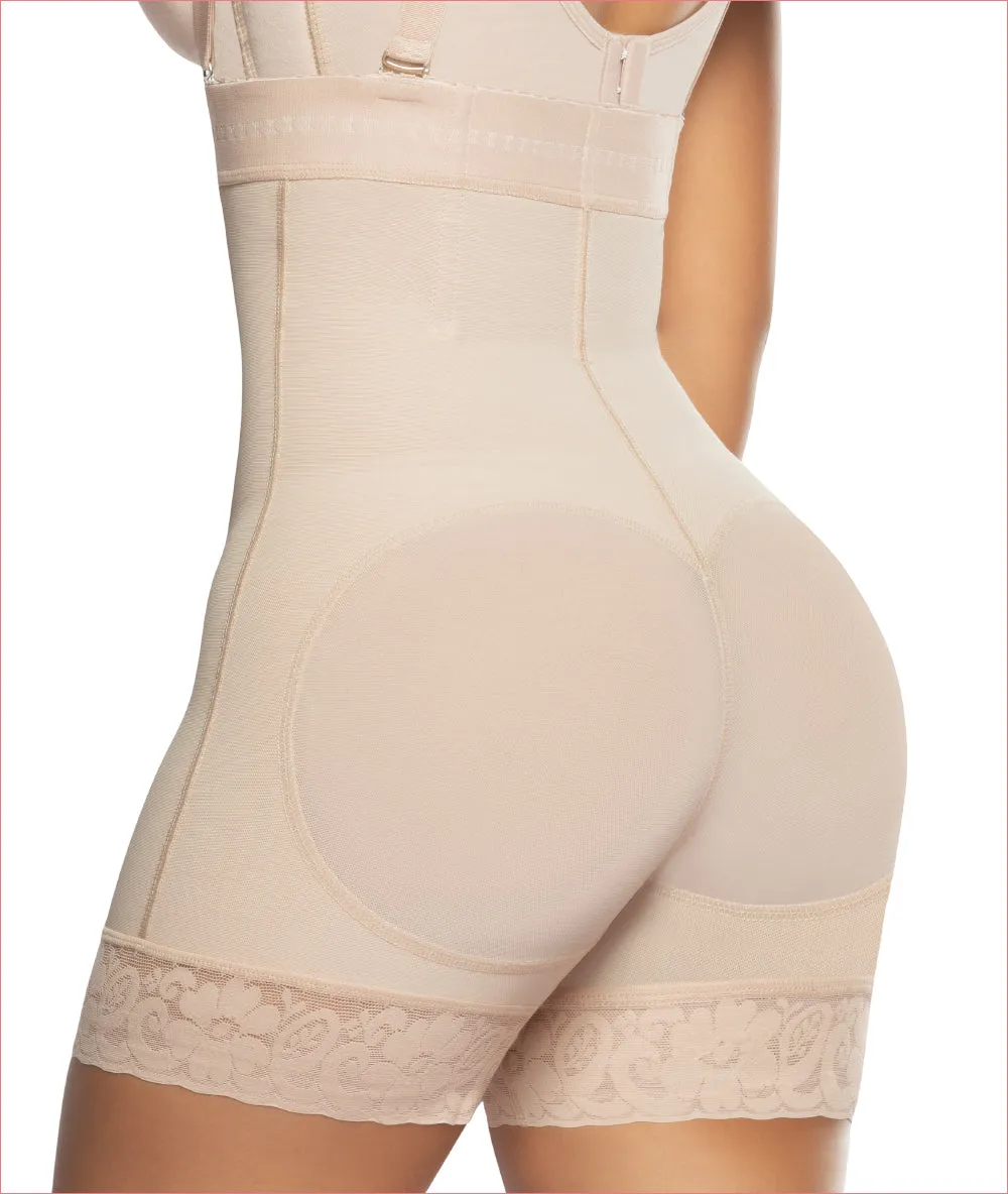 High waist push up panty with zipper - Strapless - C4146