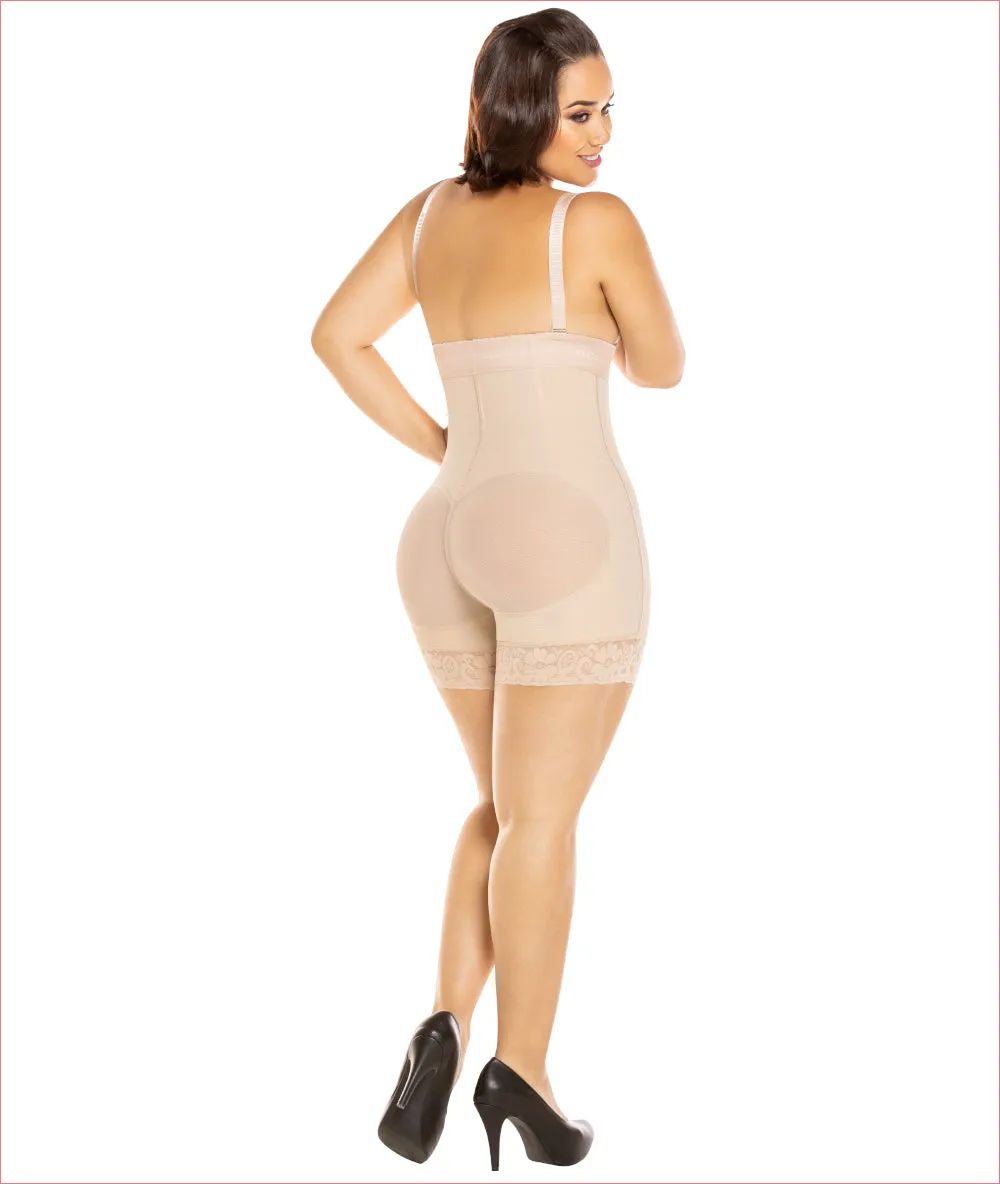 High waist push up panty with zipper - Strapless - C4146