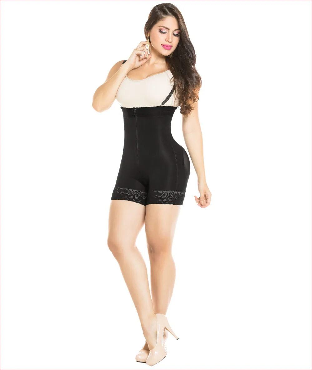 High waist push up panty with zipper - Strapless - C4146