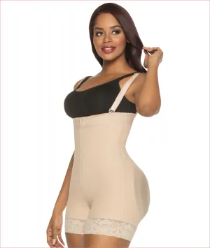 High waist push up panty with zipper - Strapless - C4146