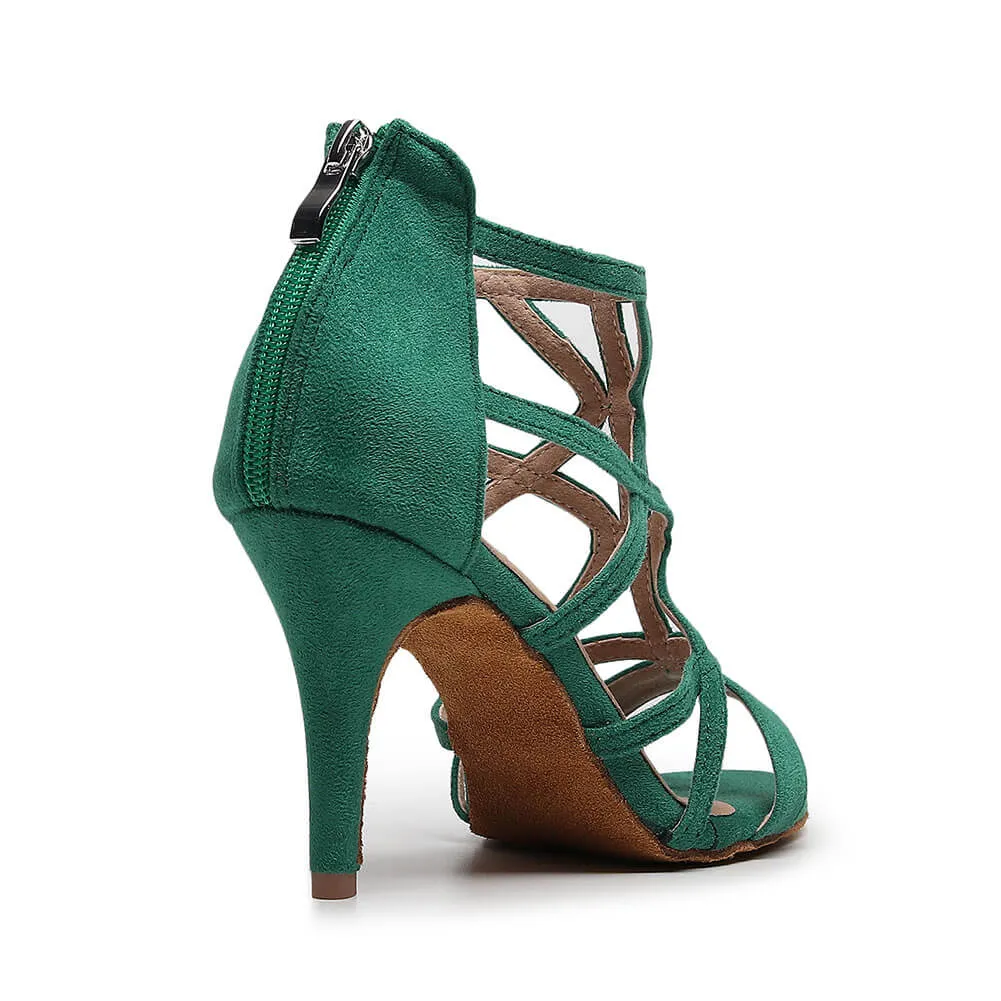 Hollow Open Toe High Heels Casual Boots