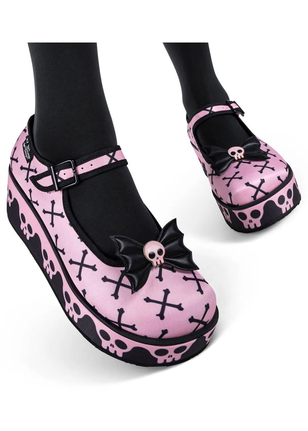 Hot Chocolate Design Pink Bones Platform Shoes Pink